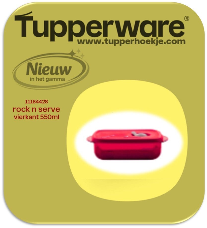 Rock n serve vierkant 550ml
