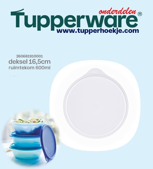 ruimtekom 600ml - deksel 16,5cm