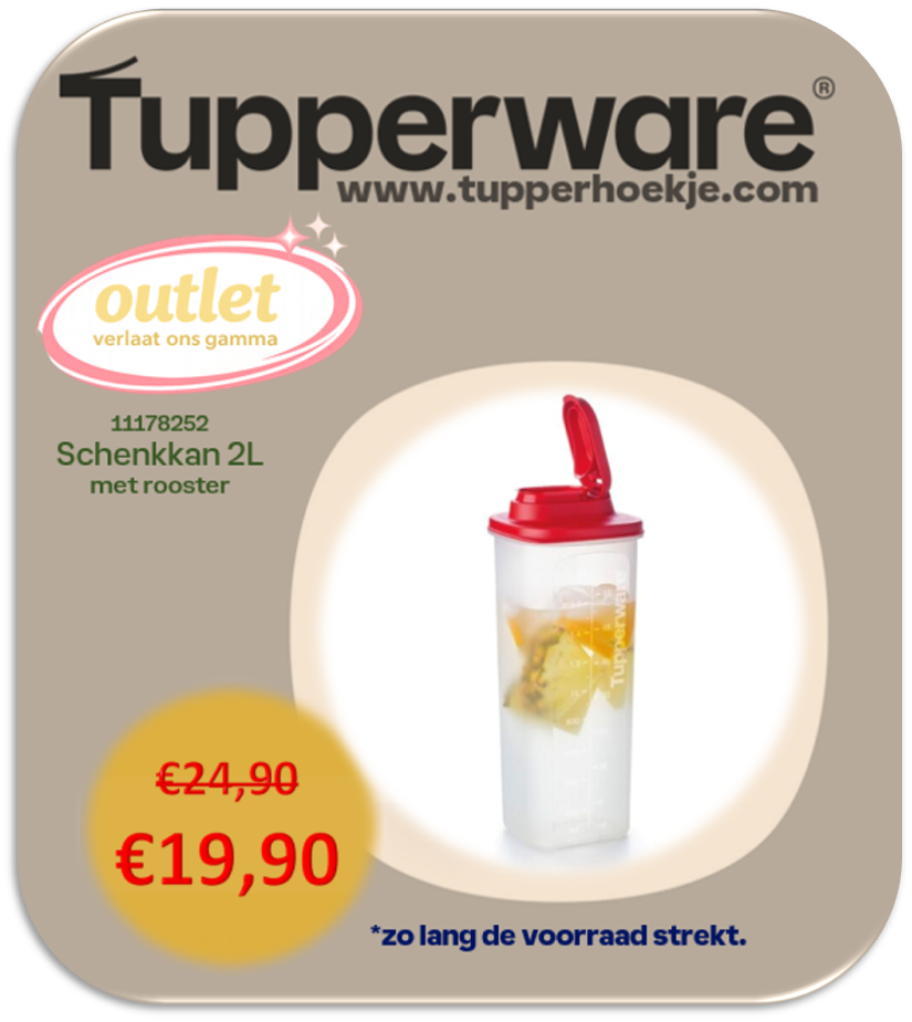 schenkkan vierkant 2L met rooster