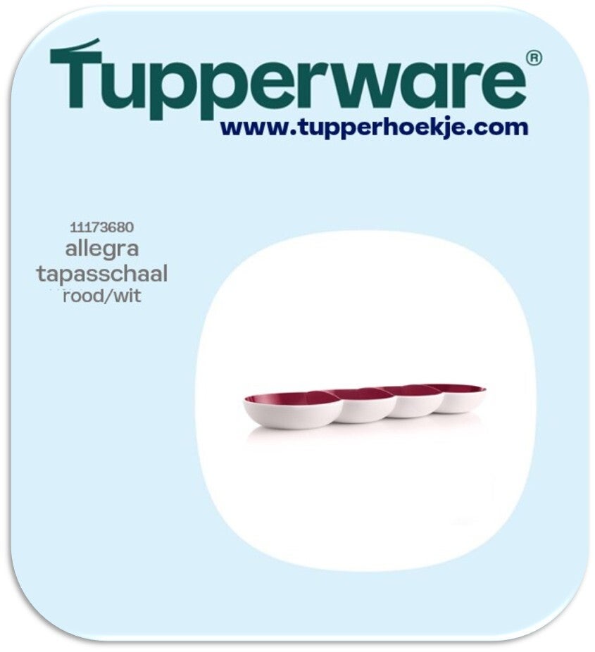 allegra tapasschaal rood/wit