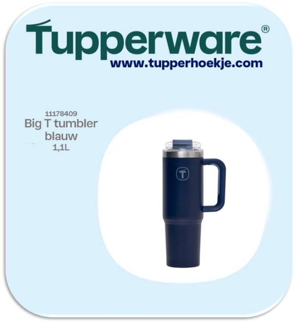 Big T tumbler 1,1L blauw