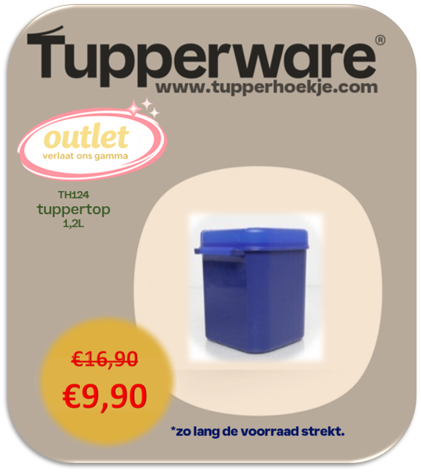 tuppertop 1,2L blauw