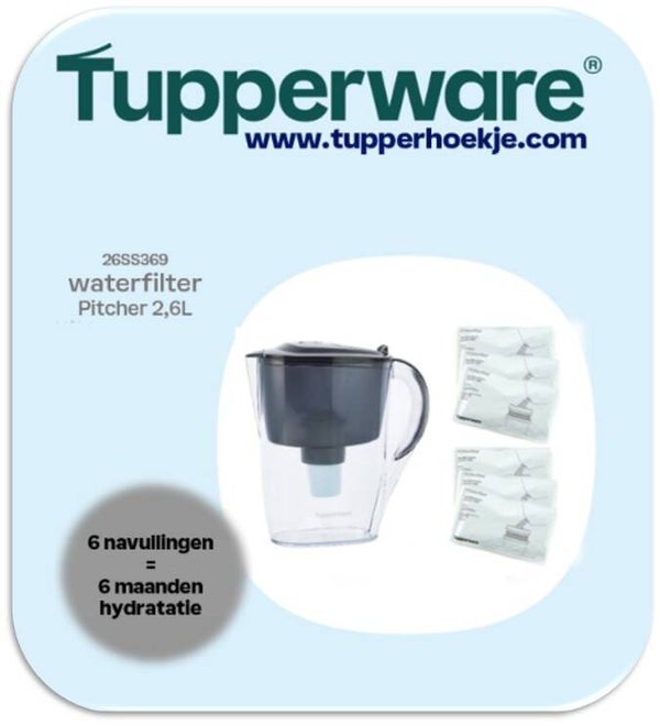 waterfilter pitcher + 6 navullingen