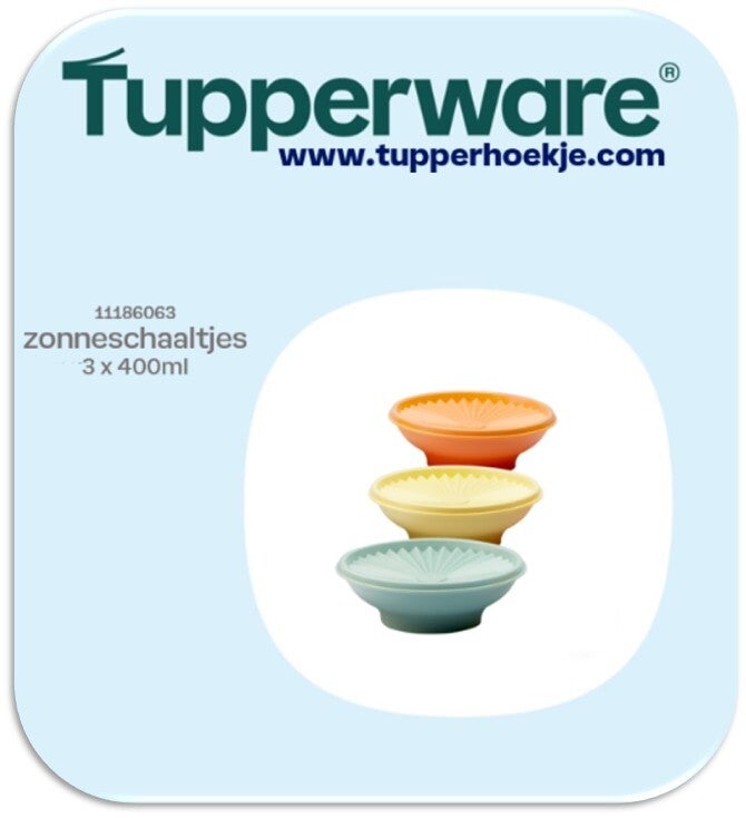 zonneschalen 400ml - 3 stuks