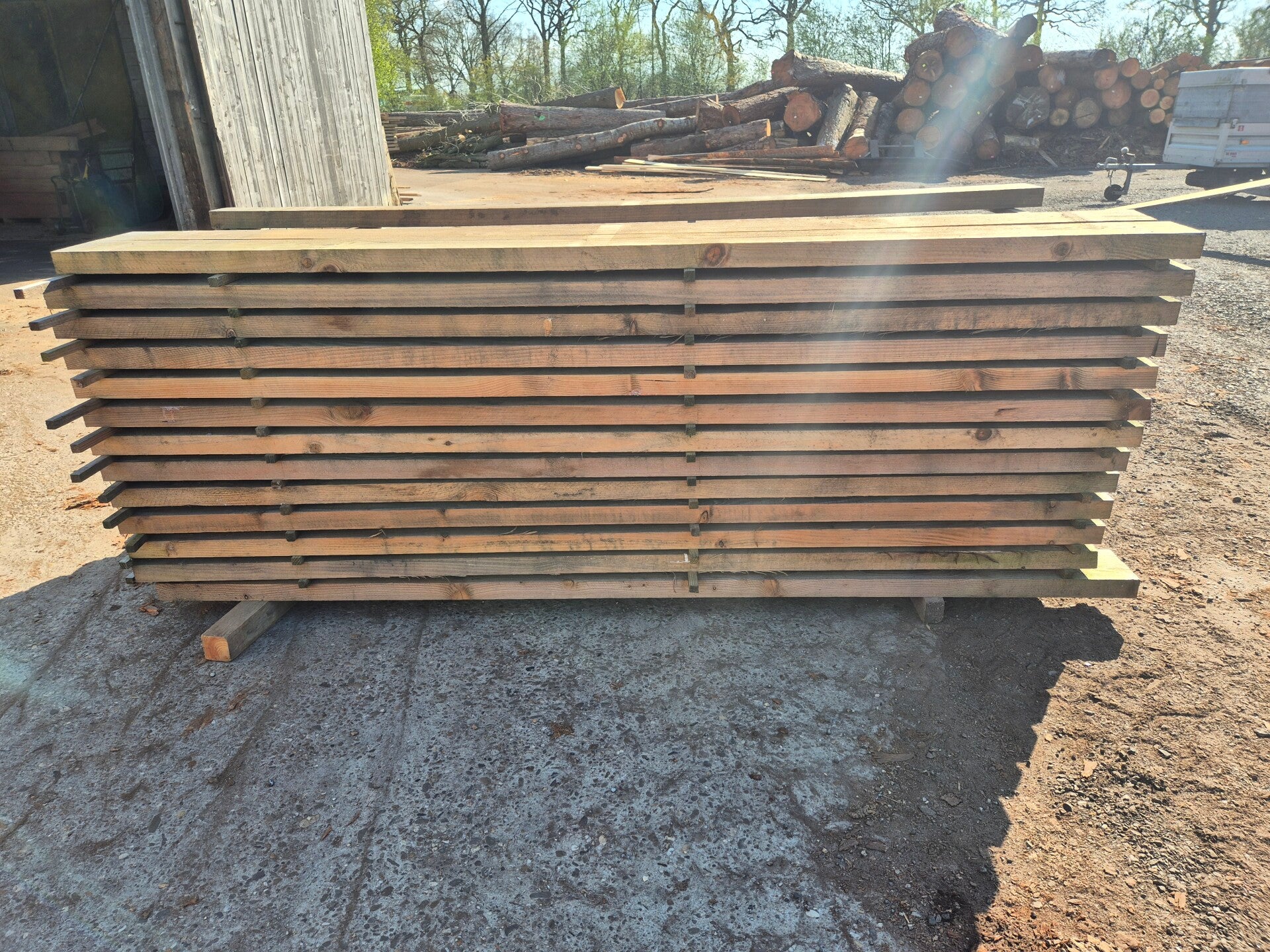 Vergrijsde houten balken 50 x 150 mm 2,3 m lengte