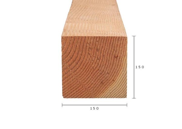 Lengte 5 meter - balk 150mm x 150mm fijnbezaagd