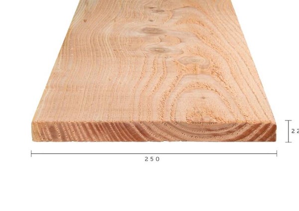Lengte 4 meter -  Douglas plank 22mm x 200mm