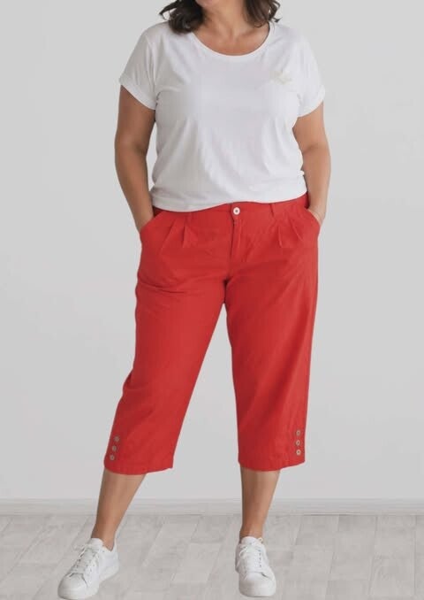 👖 Pantalon 7/8ème "Éclat Corail" – (Taille XXL / 44-46)