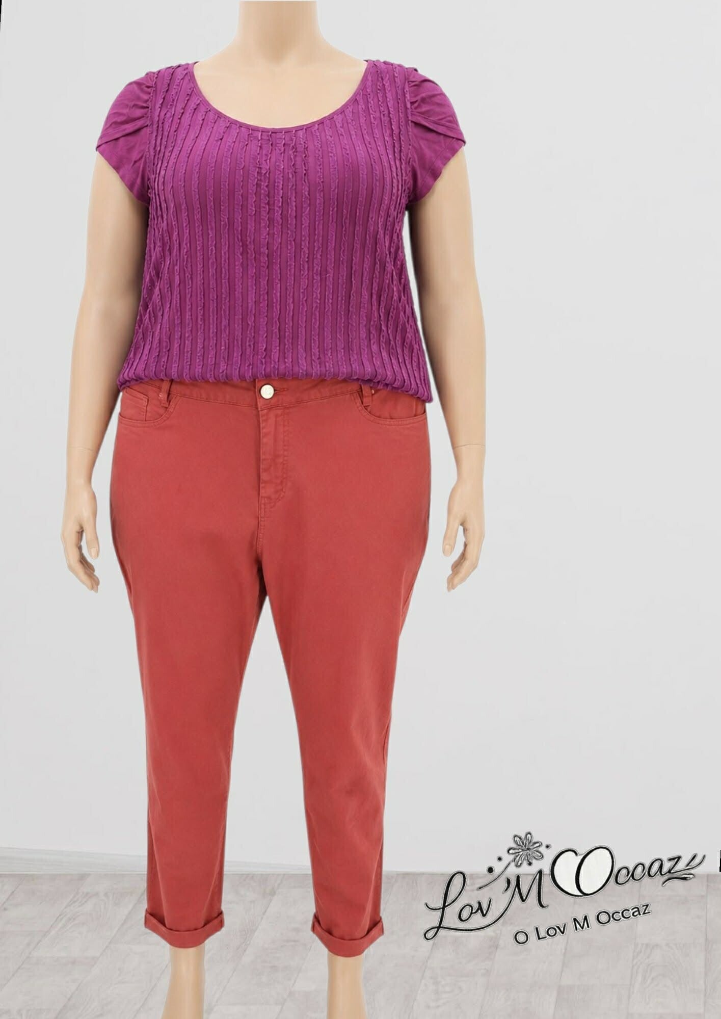 🩷 Jean Slim Corail – In Extenso – Taille 44