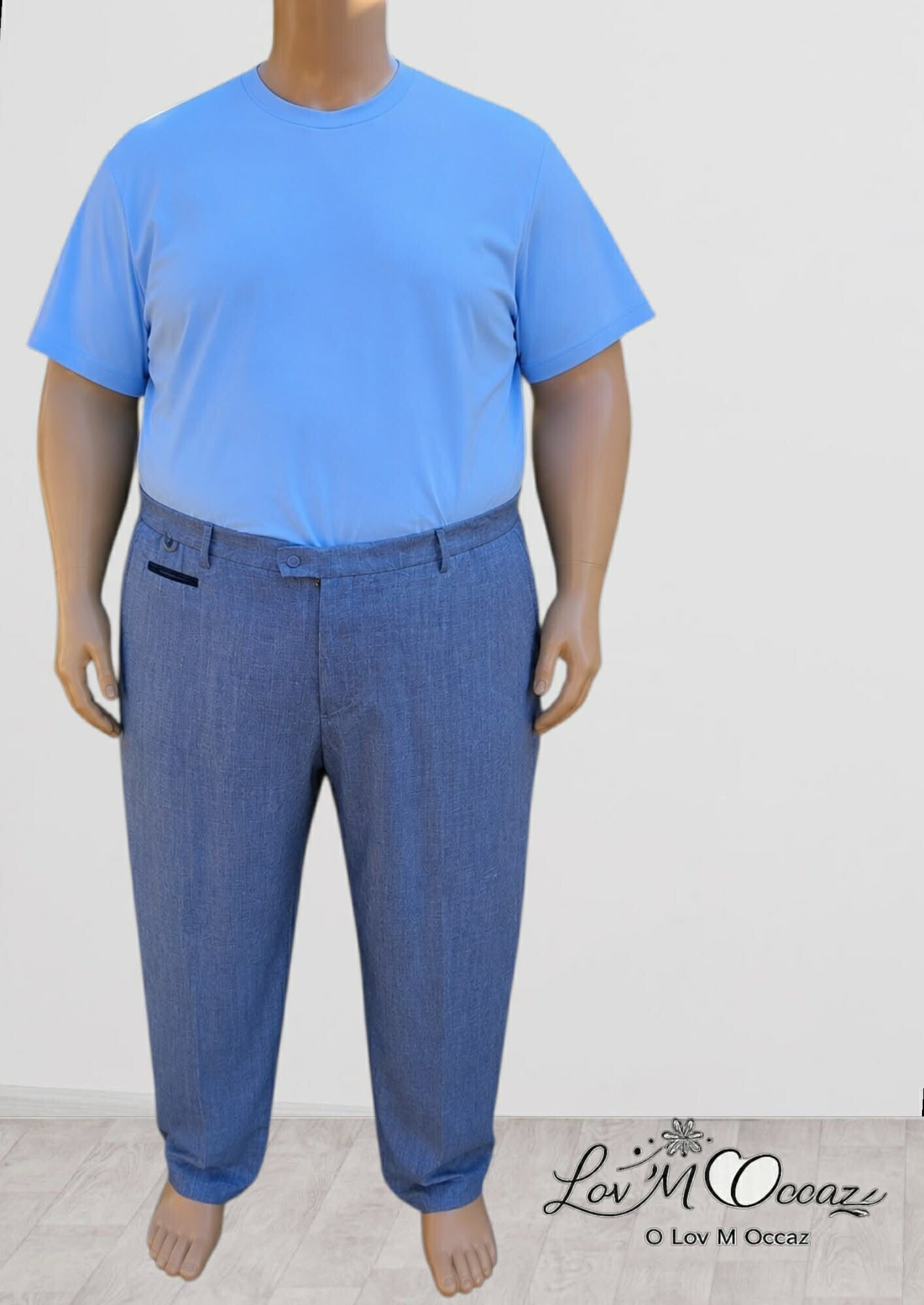 Pantalon Droit à Carreaux "Graphic Chic" – Taille 56
