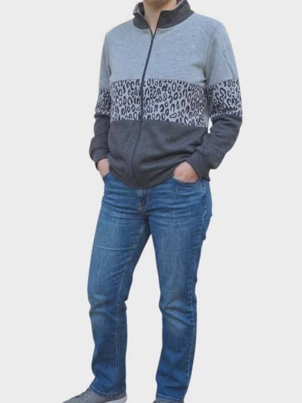 Veste Structurée "Gris Chiné" – Afibel (Taille 42/44)