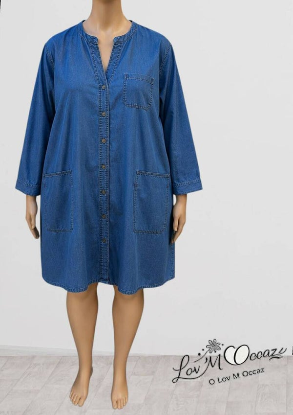 🩷 Robe droite élégante « Corail Chic » – Carol Paris – Taille 44