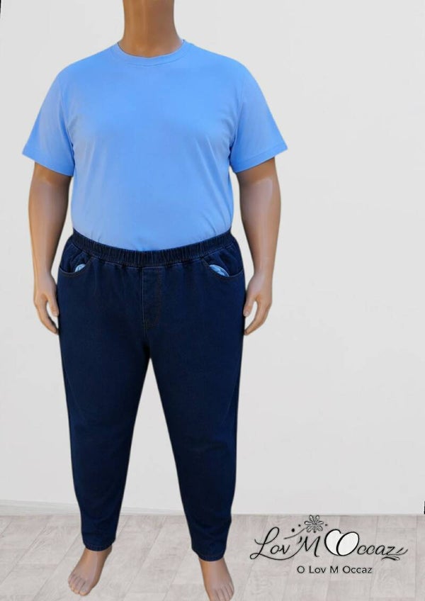 Jean Slim "Bleu Azur" Délavé – Taille réelle 48/50
