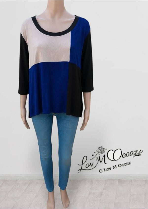 🖤 Blouse fluide imprimée – Taille L / 42