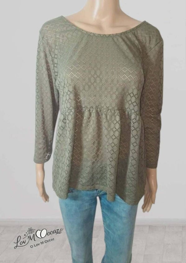 💚 Blouse femme kaki Woman – Coupe évasée – Taille XL
