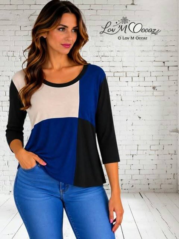 🖤 Blouse fluide imprimée – Taille L / 42