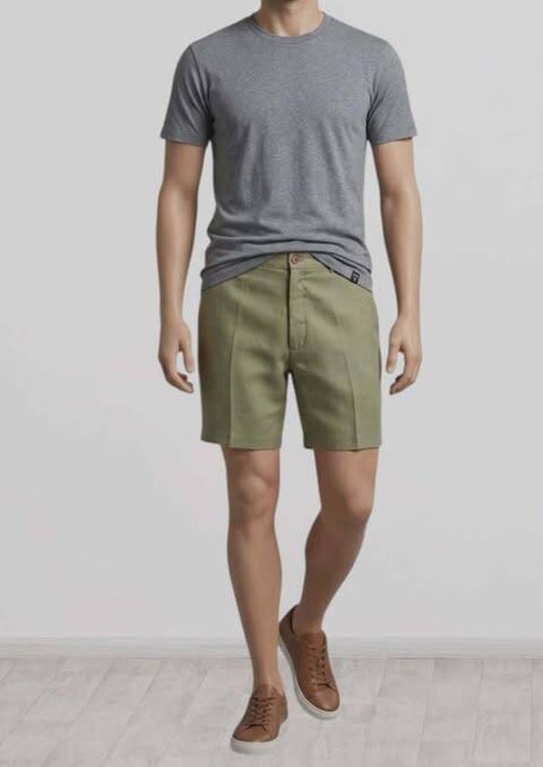 🩳Short Chino Vintage Kaki – Taille 44 (Homme)
