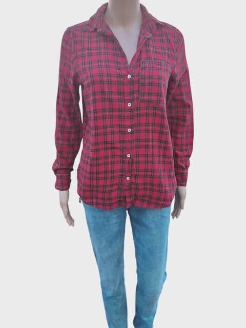 Chemise à Carreaux Rouge et Noire Style Grunge/Bûcheron – Taille L/XL (voir mesures)