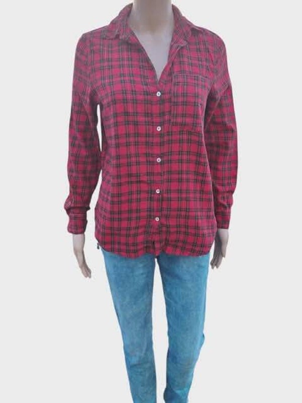 Chemise à Carreaux Rouge et Noire Style Grunge/Bûcheron – Taille L/XL (voir mesures)