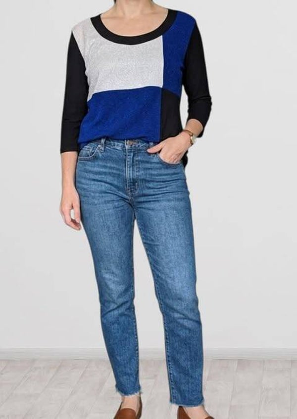 💖 Blouse fluide imprimée – Taille réelle L / 42