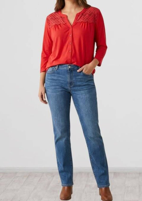 💖 Blouse fluide Zamba – Taille réelle XL / 48