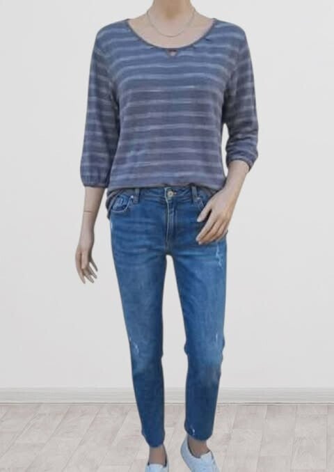 Haut Fluide "Bleu Profond" – Maxi Blue (Taille 50/52)