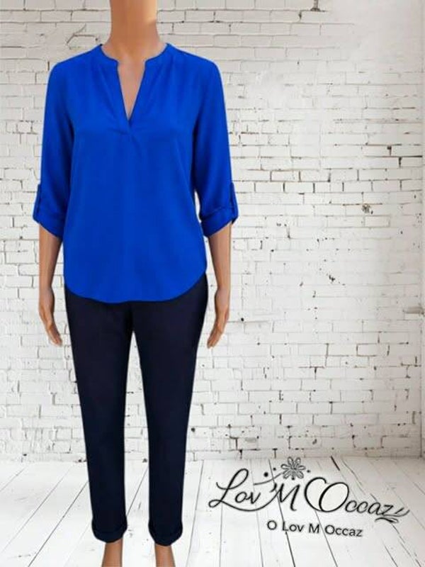 💙 Blouse fluide bleu roi Zara – Femme taille 42
