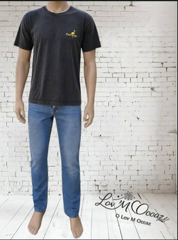 T-shirt Homme Noir – Flamingo Carrelage – B&C Collection – Taille XL