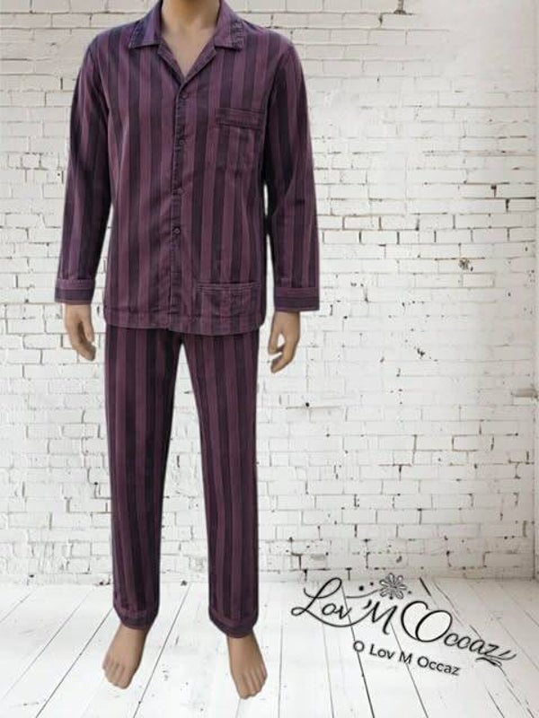 Pyjama Homme en Satin Rayé – Mariner – Taille M