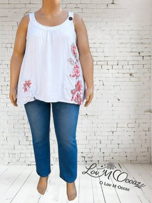 Débardeur Tunique Bleu Ciel à Motifs Mandalas – Blancheporte – Taille 46