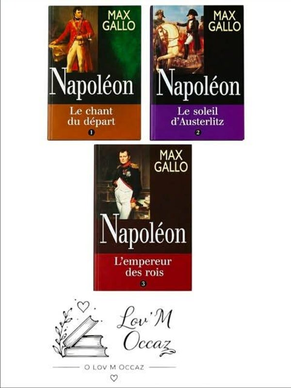 📚 Lot de 3 livres – Napoléon – Max Gallo – France Loisirs