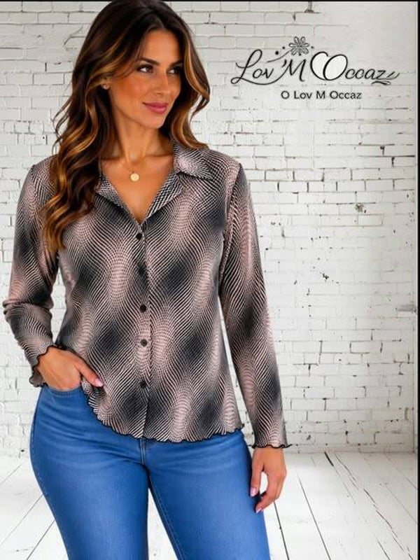 🌸 Blouse femme Xanaka à carreaux rose et gris – Taille XL (taille petit)