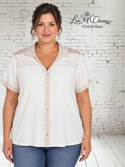 👚 Blouse blanche fluide – Afibel – Taille 44