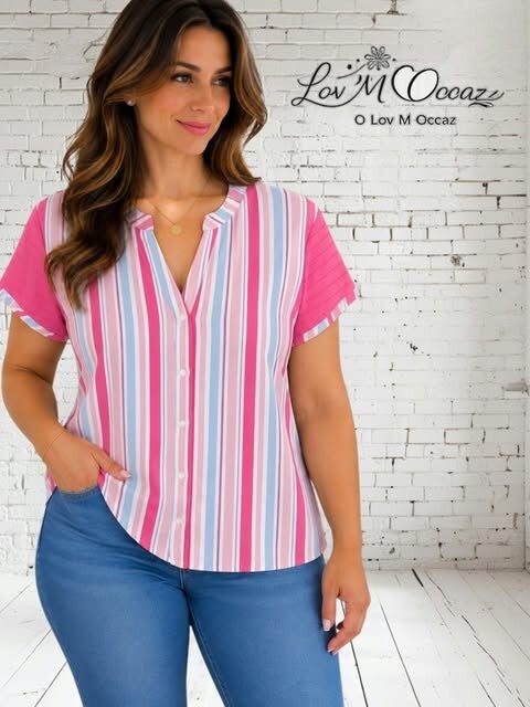 👚 Blouse rose poudré – Dressing – Taille XL
