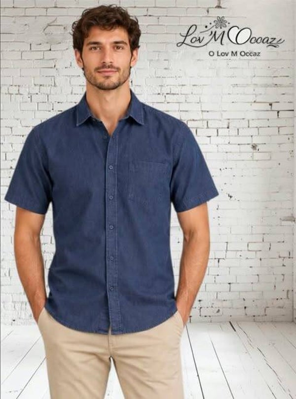 👔 Chemise homme à manches courtes Ajlo – Taille M