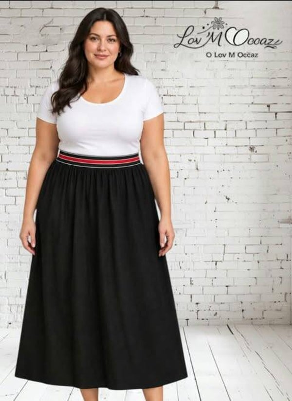 🖤 Jupe femme plissée noire – Taille 44/46