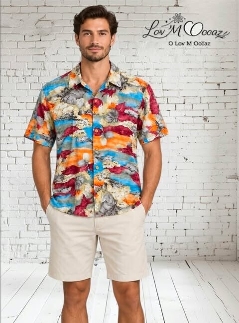 👔 Chemise vintage à manches courtes – Jean Chancel – Taille XL