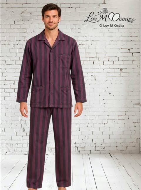Pyjama Homme en Satin Rayé – Mariner – Taille M