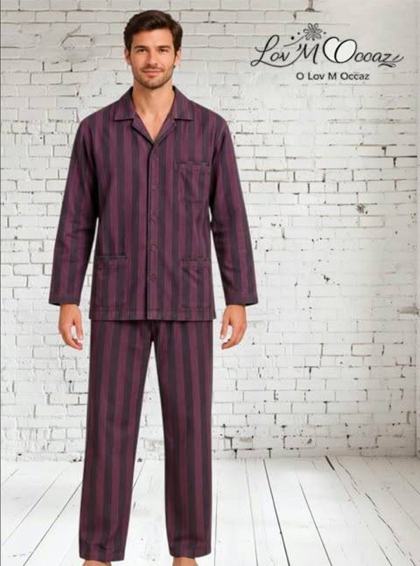Pyjama Homme en Satin Rayé – Mariner – Taille M