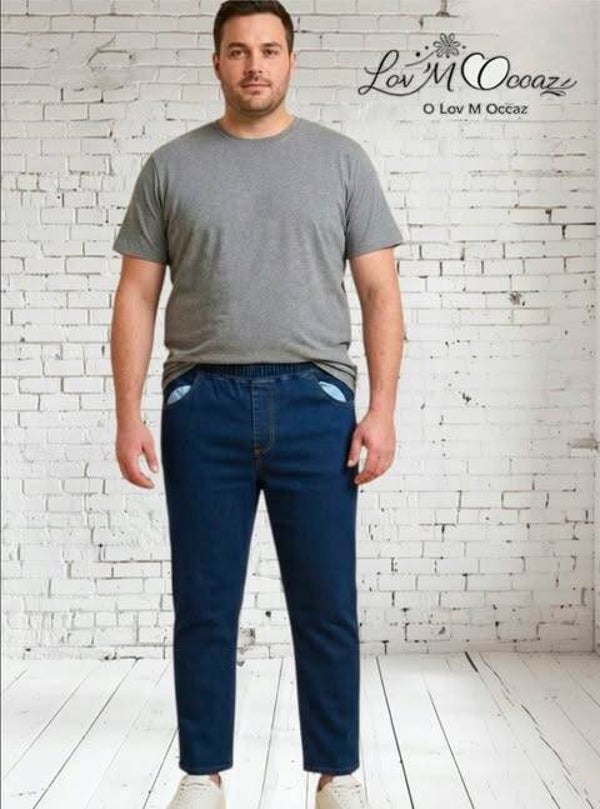 Jean Slim "Bleu Azur" Délavé – Taille réelle 48/50