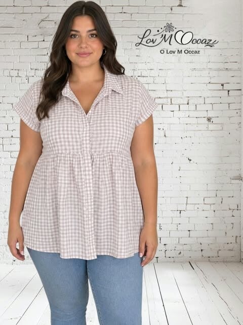 👚 Blouse fluide beige crème – Calin Kalin – Taille 44