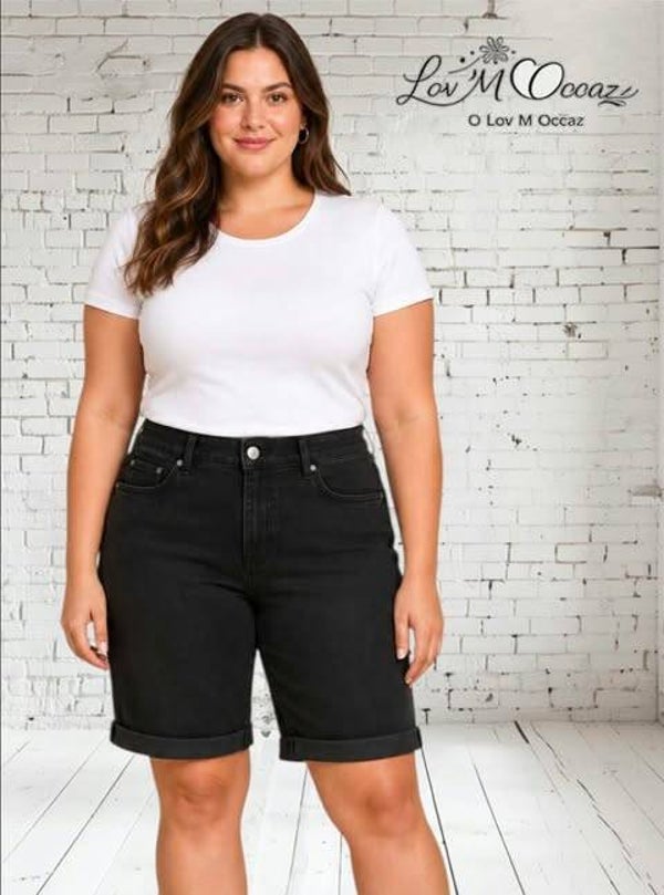 🖤 Bermuda noir intemporel – G Woman – Taille 42 (voir mesures)