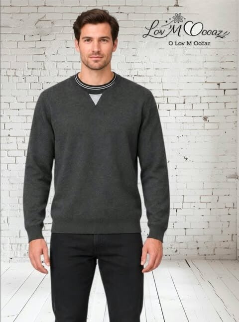 Pull homme Celio gris anthracite – Taille XL