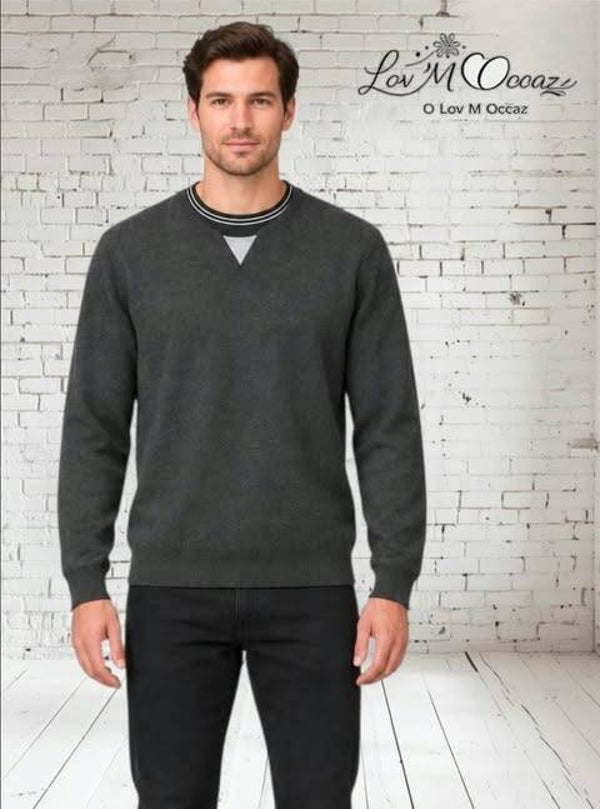 Pull homme Celio gris anthracite – Taille XL