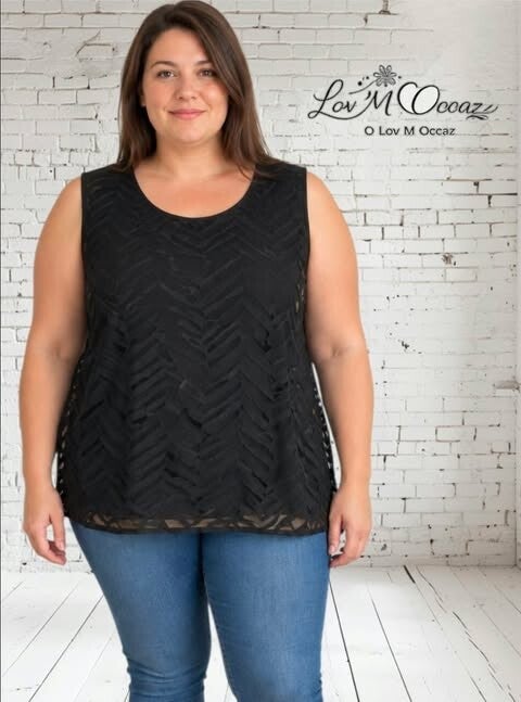 🖤 Débardeur femme noir Christian Marry – Taille 50