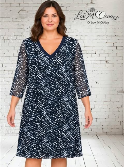 💙 Robe femme One Step imprimée bleu marine – Taille 44 💙