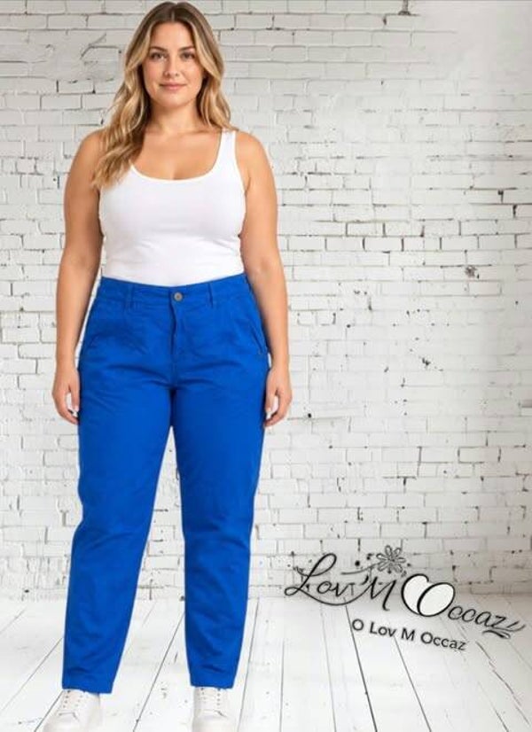 👖 Pantalon femme Armand Thiery – Taille 44 – Bleu électrique