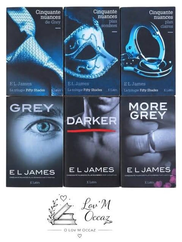 📚 LOT DE 6 LIVRES E. L. JAMES – SAGA CINQUANTE NUANCES DE GREY