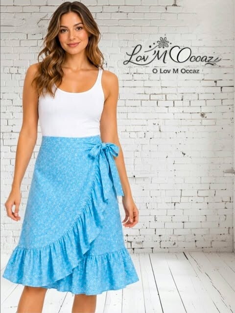 🌸 Jupe courte portefeuille fleurie ONLY – Taille XS (34)