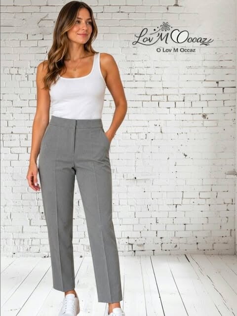 👖 Pantalon cigarette gris chiné Zara – Taille 38 / M